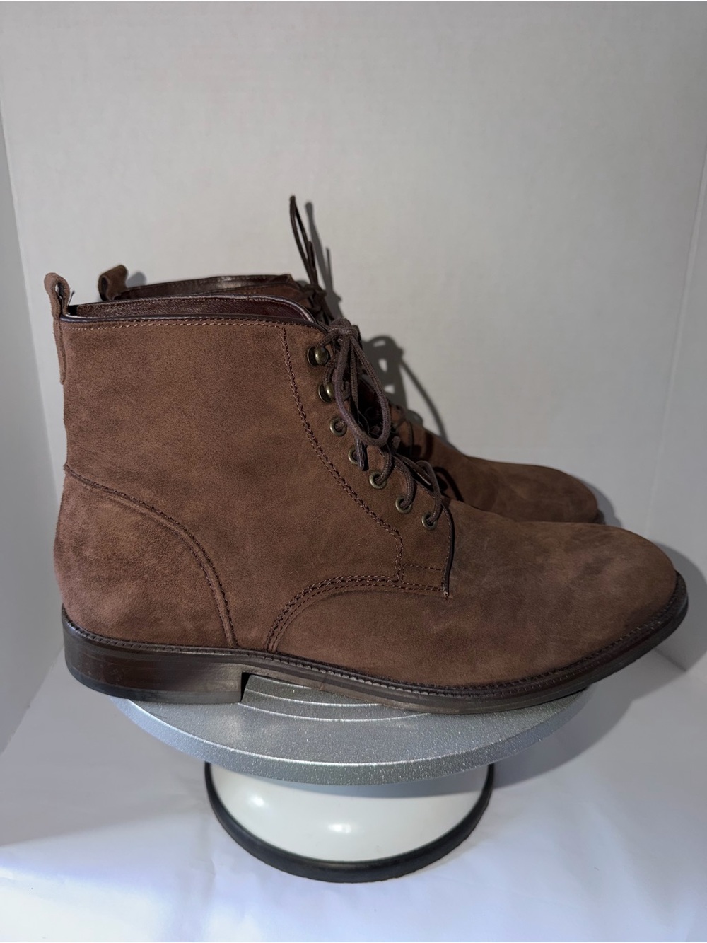 J&M Johnston & Nurphy Bemmer Durby Brown Suede Lace up Boots Sz 10.5 Mens